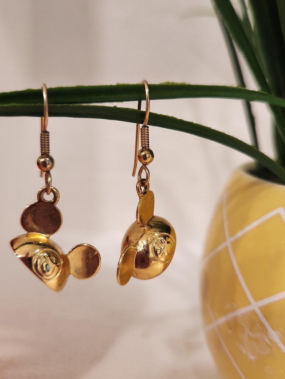 Disney Mickey Mouse Ears Goldtone Earrings